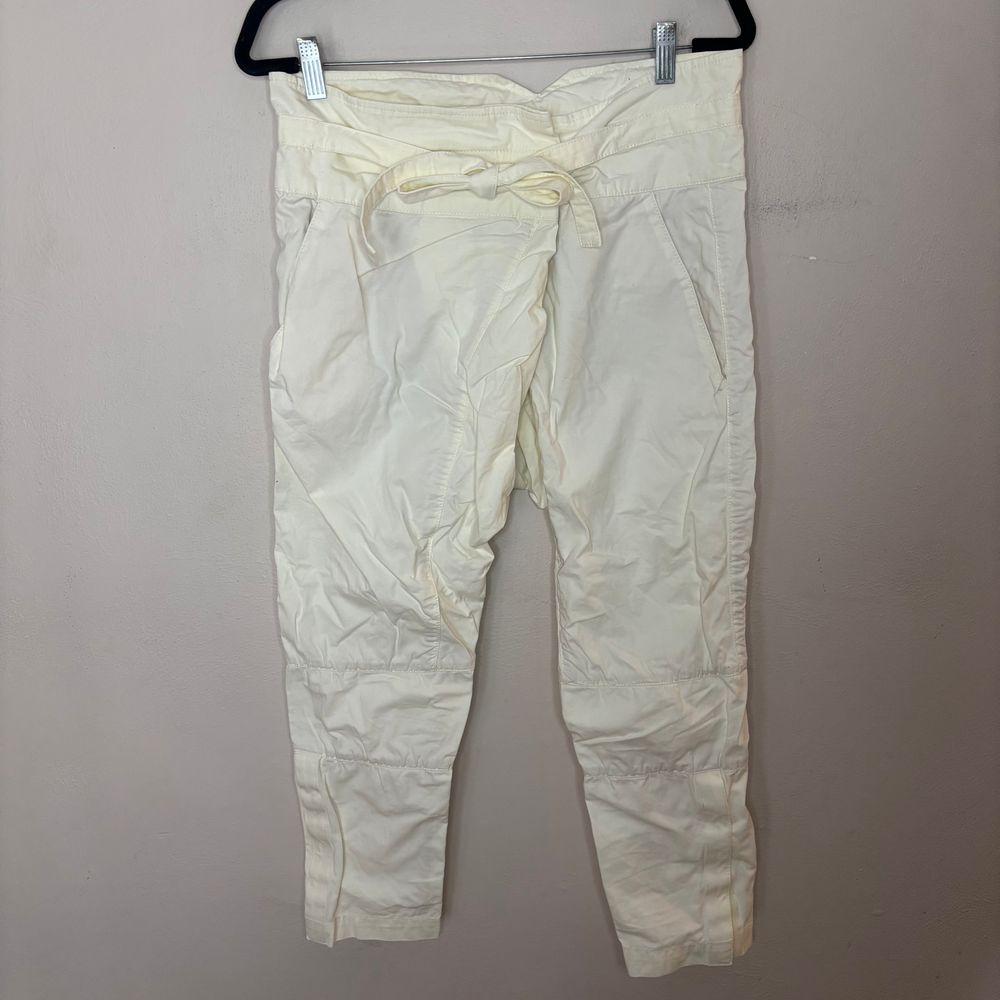 Zadig Voltaire Pants Womens 36 White Cotton Plumo Asymmetrical Drop Crotch Pants